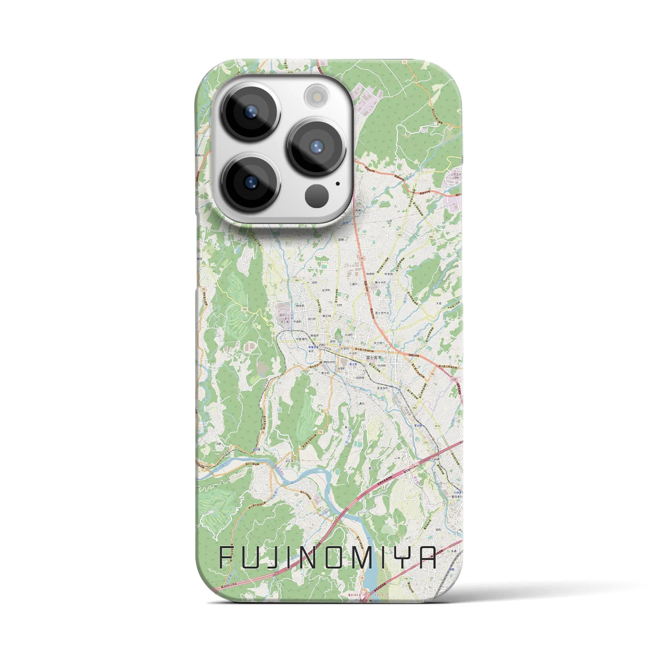 【富士宮(静岡県)】地図柄iPhoneケース(バックカバータイプ)