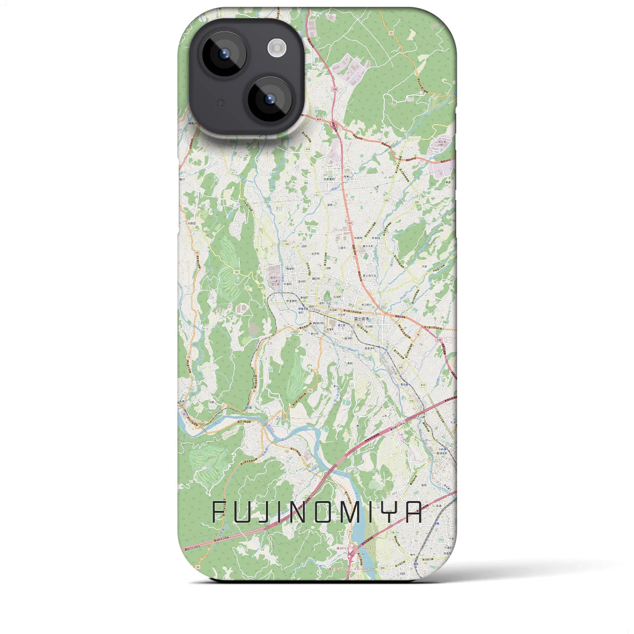 【富士宮(静岡県)】地図柄iPhoneケース(バックカバータイプ)