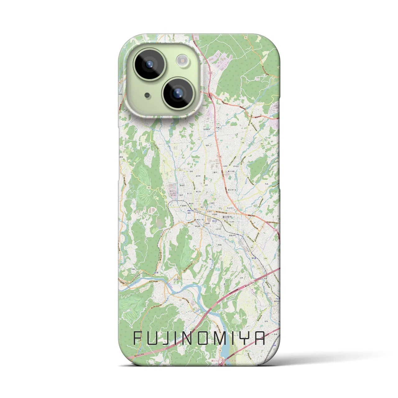 【富士宮(静岡県)】地図柄iPhoneケース(バックカバータイプ)