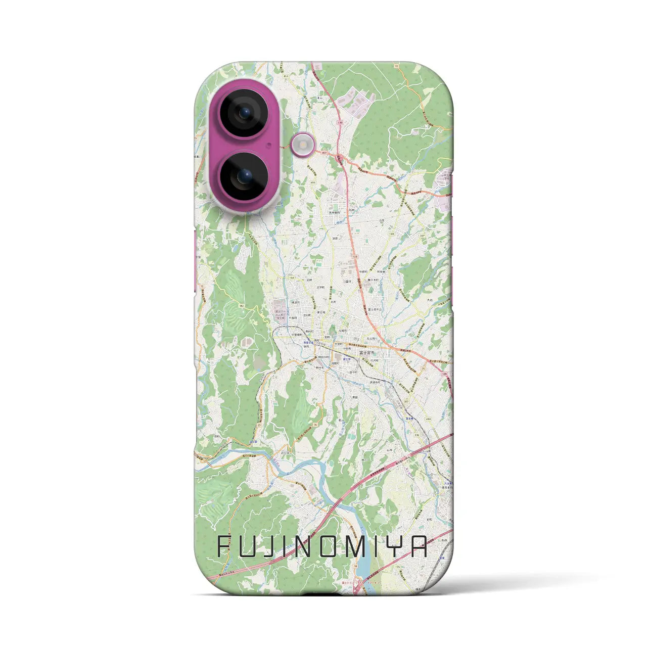 【富士宮(静岡県)】地図柄iPhoneケース(バックカバータイプ)