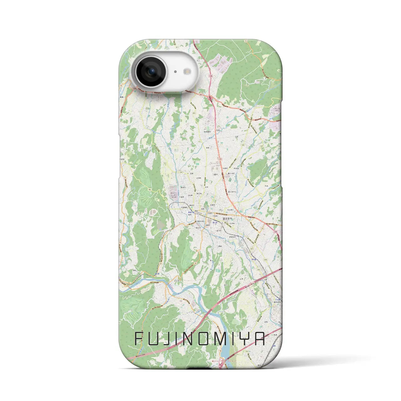 【富士宮(静岡県)】地図柄iPhoneケース(バックカバータイプ)
