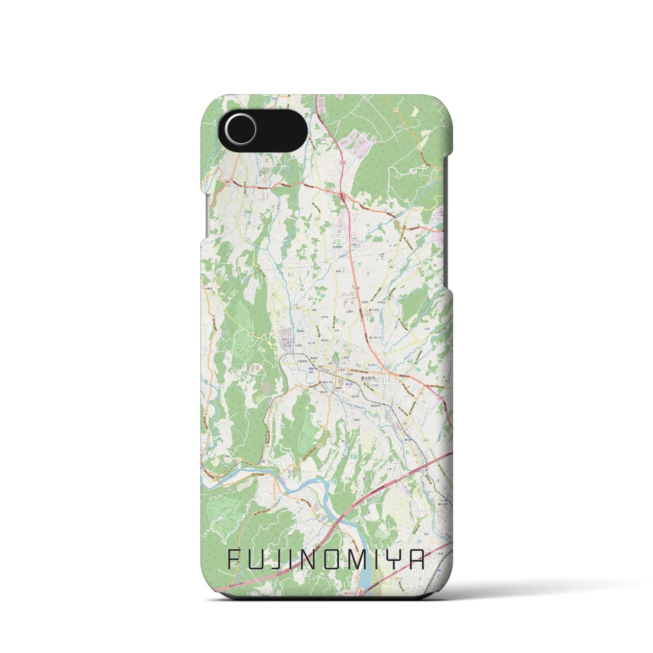 【富士宮(静岡県)】地図柄iPhoneケース(バックカバータイプ)