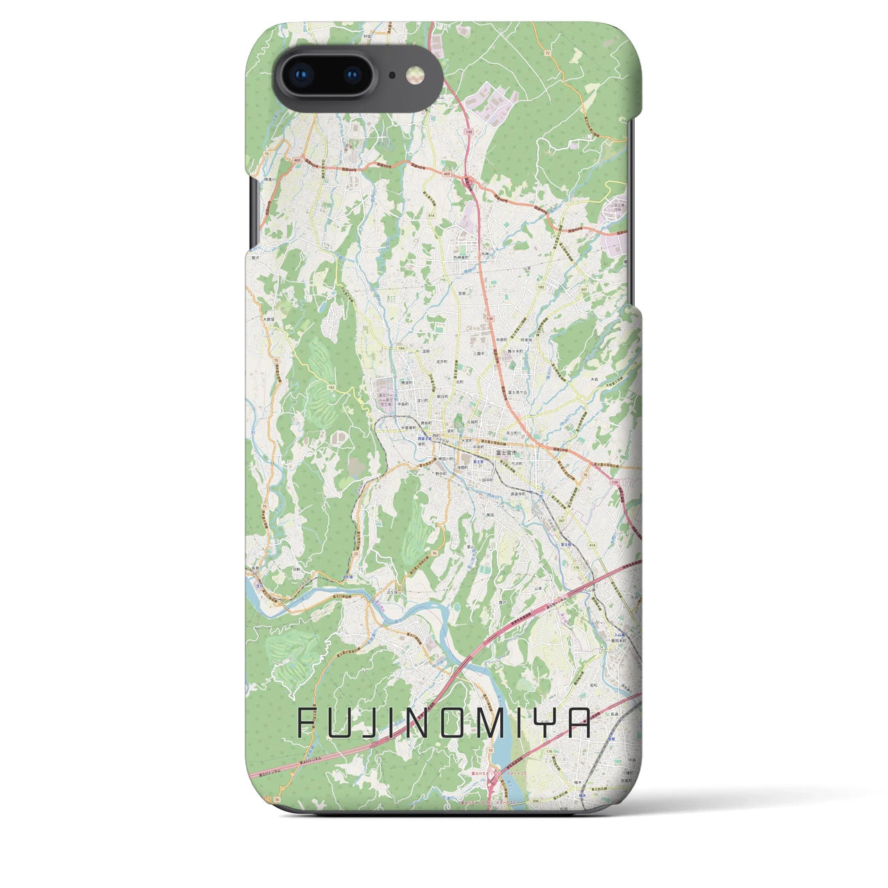 【富士宮(静岡県)】地図柄iPhoneケース(バックカバータイプ)