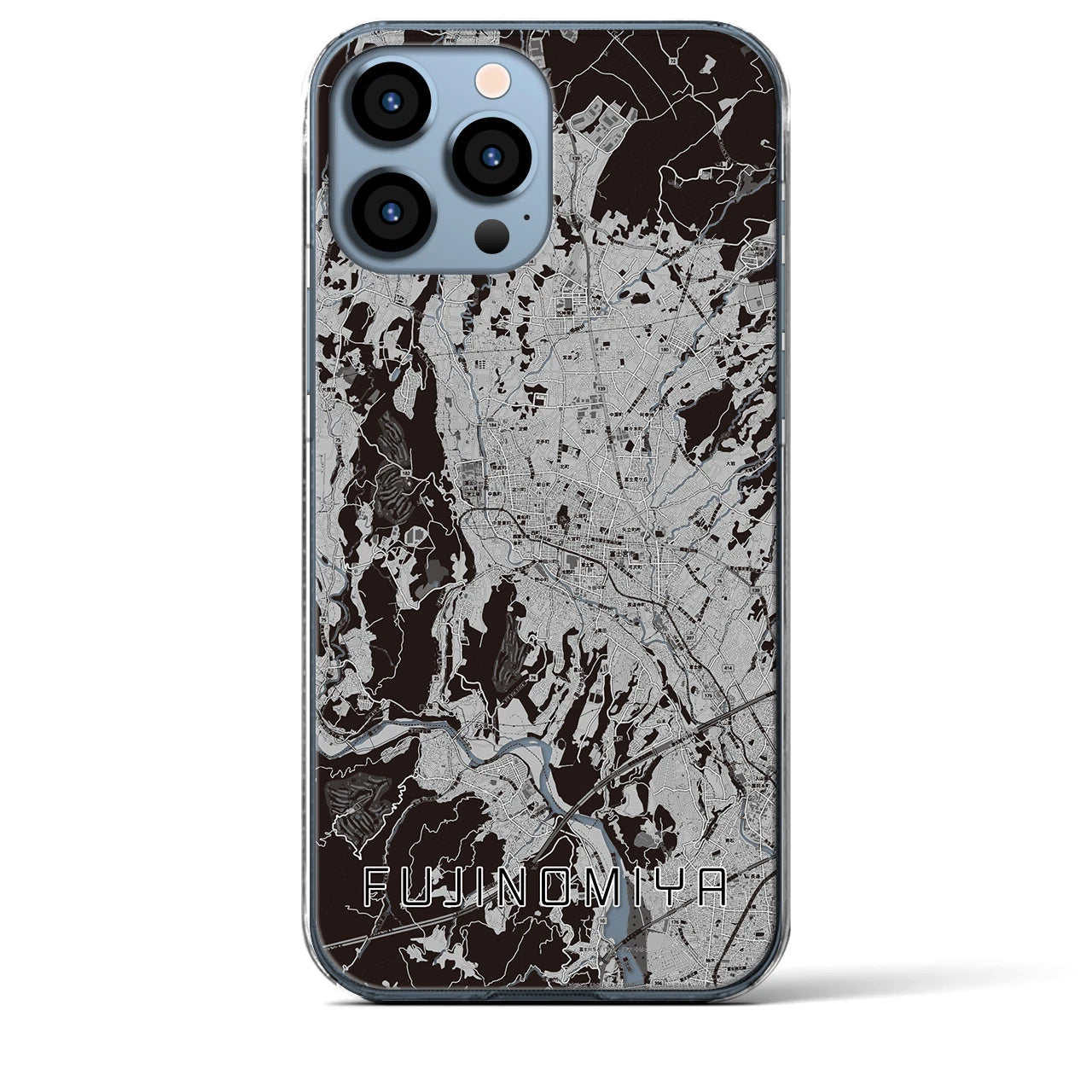 【富士宮(静岡県)】地図柄iPhoneケース(クリアタイプ)