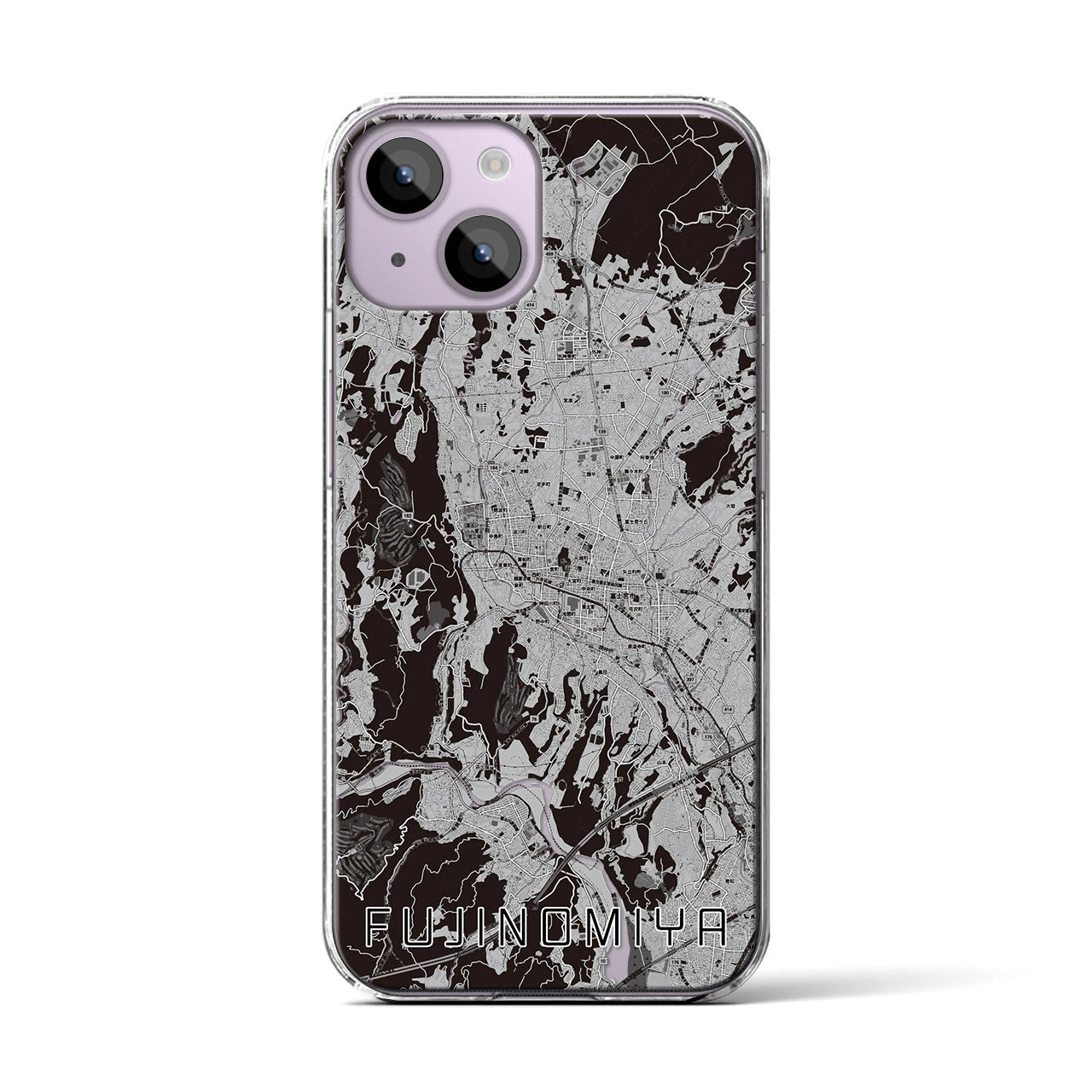 【富士宮(静岡県)】地図柄iPhoneケース(クリアタイプ)