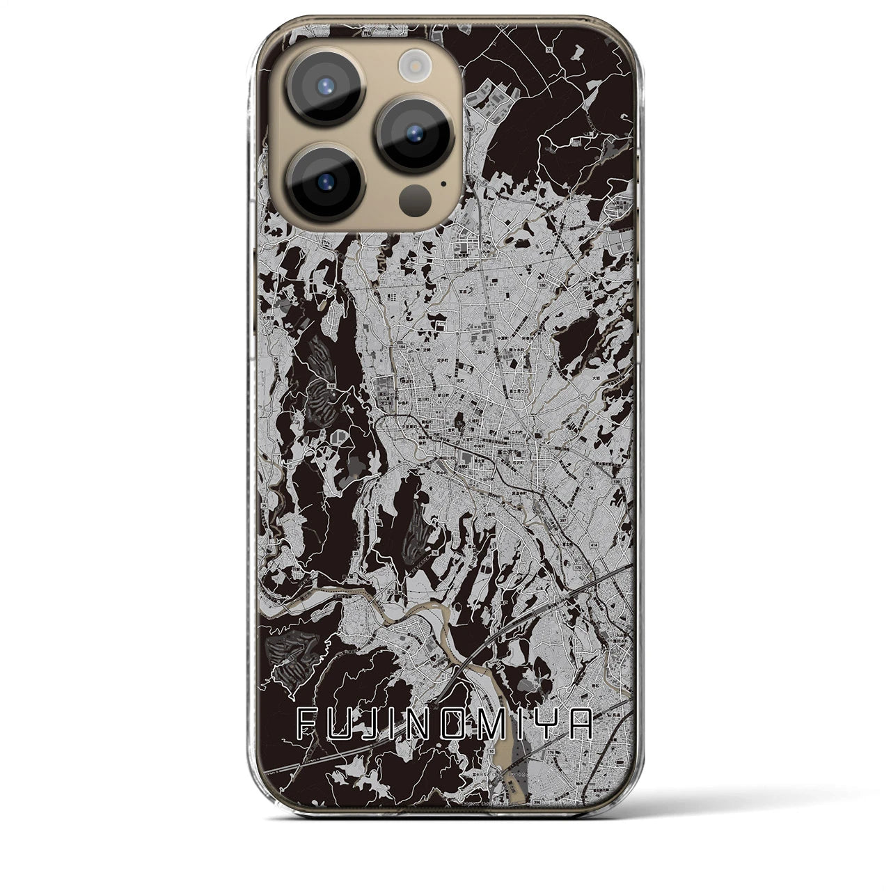 【富士宮(静岡県)】地図柄iPhoneケース(クリアタイプ)