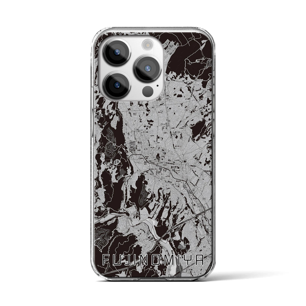 【富士宮(静岡県)】地図柄iPhoneケース(クリアタイプ)