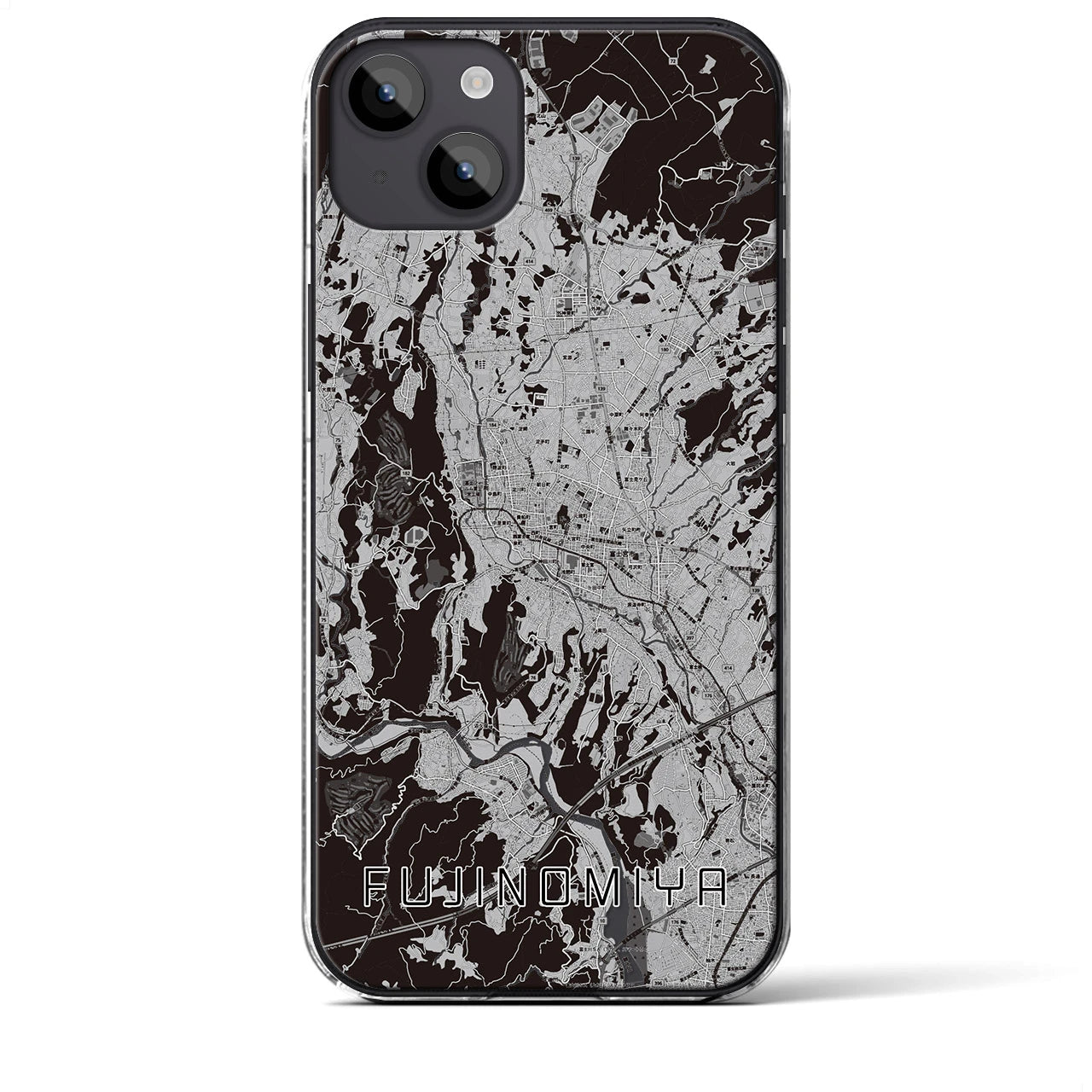 【富士宮(静岡県)】地図柄iPhoneケース(クリアタイプ)