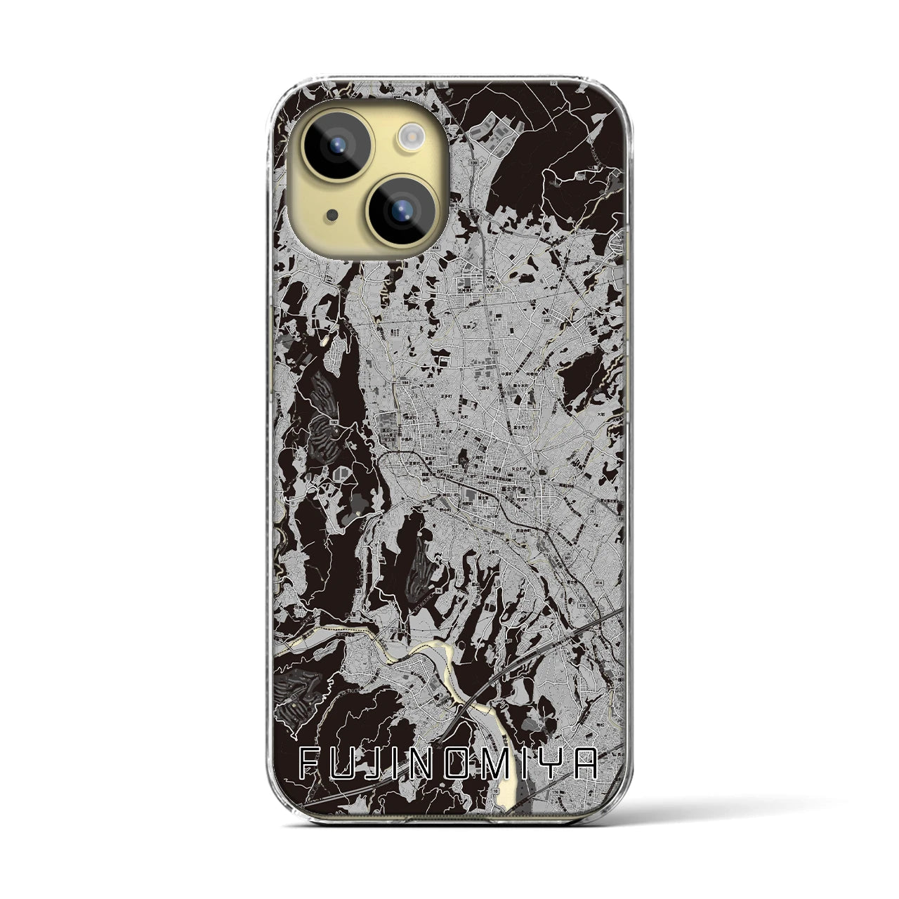 【富士宮(静岡県)】地図柄iPhoneケース(クリアタイプ)