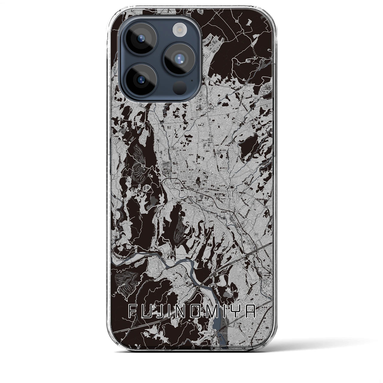 【富士宮(静岡県)】地図柄iPhoneケース(クリアタイプ)