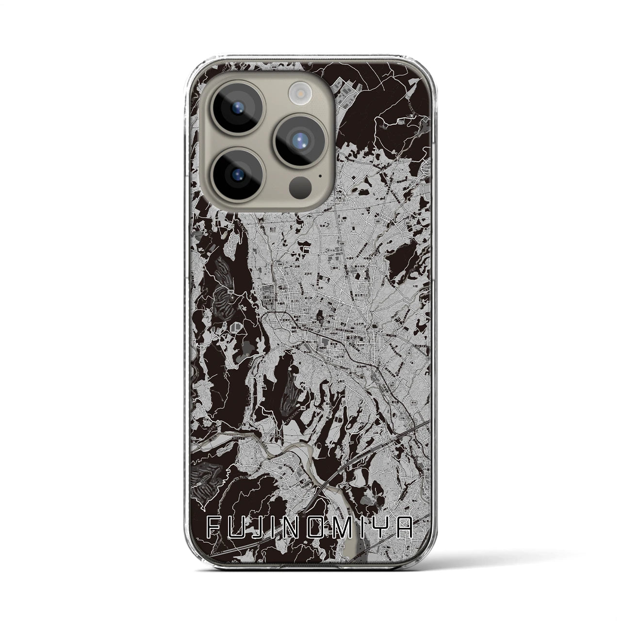 【富士宮(静岡県)】地図柄iPhoneケース(クリアタイプ)