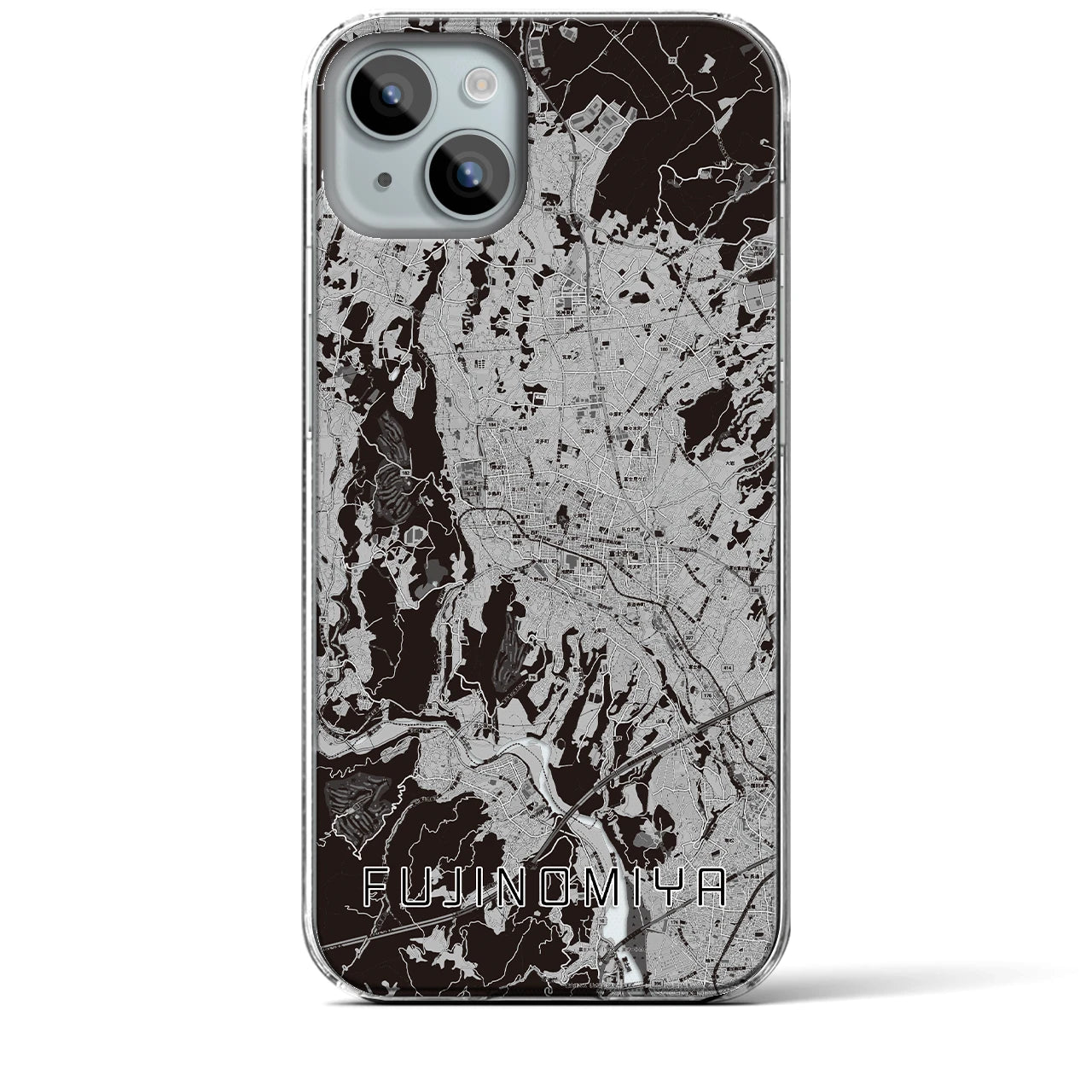 【富士宮(静岡県)】地図柄iPhoneケース(クリアタイプ)