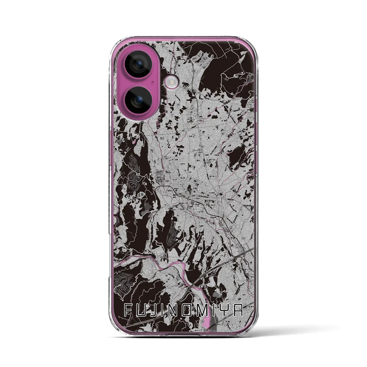 【富士宮(静岡県)】地図柄iPhoneケース(クリアタイプ)