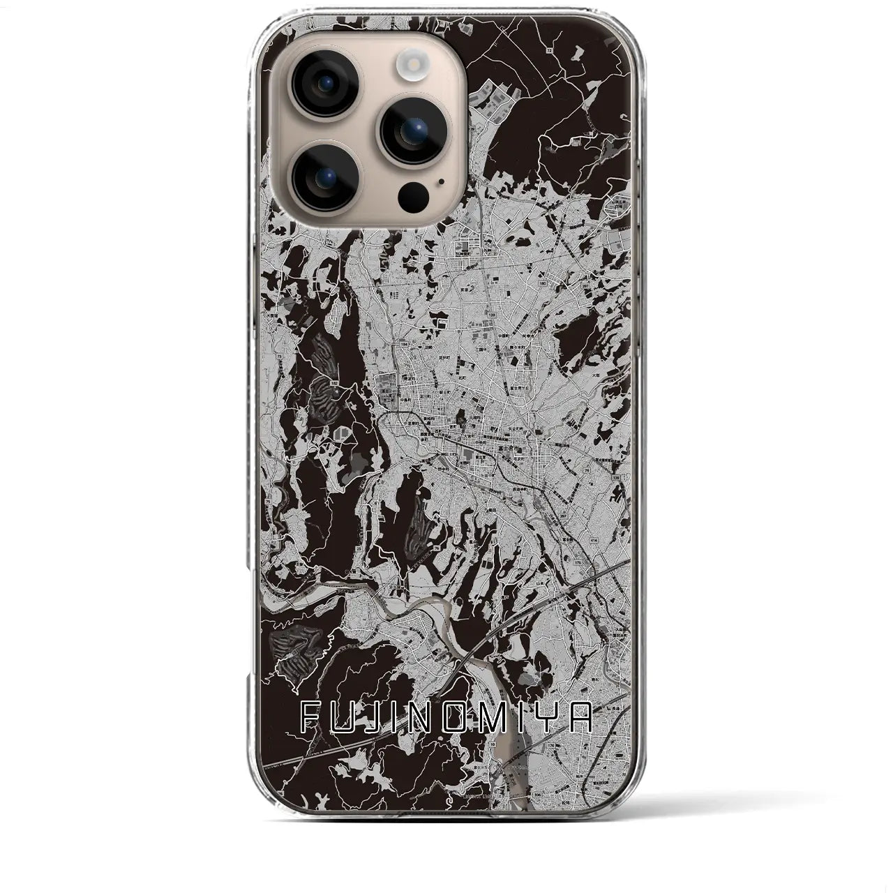 【富士宮(静岡県)】地図柄iPhoneケース(クリアタイプ)