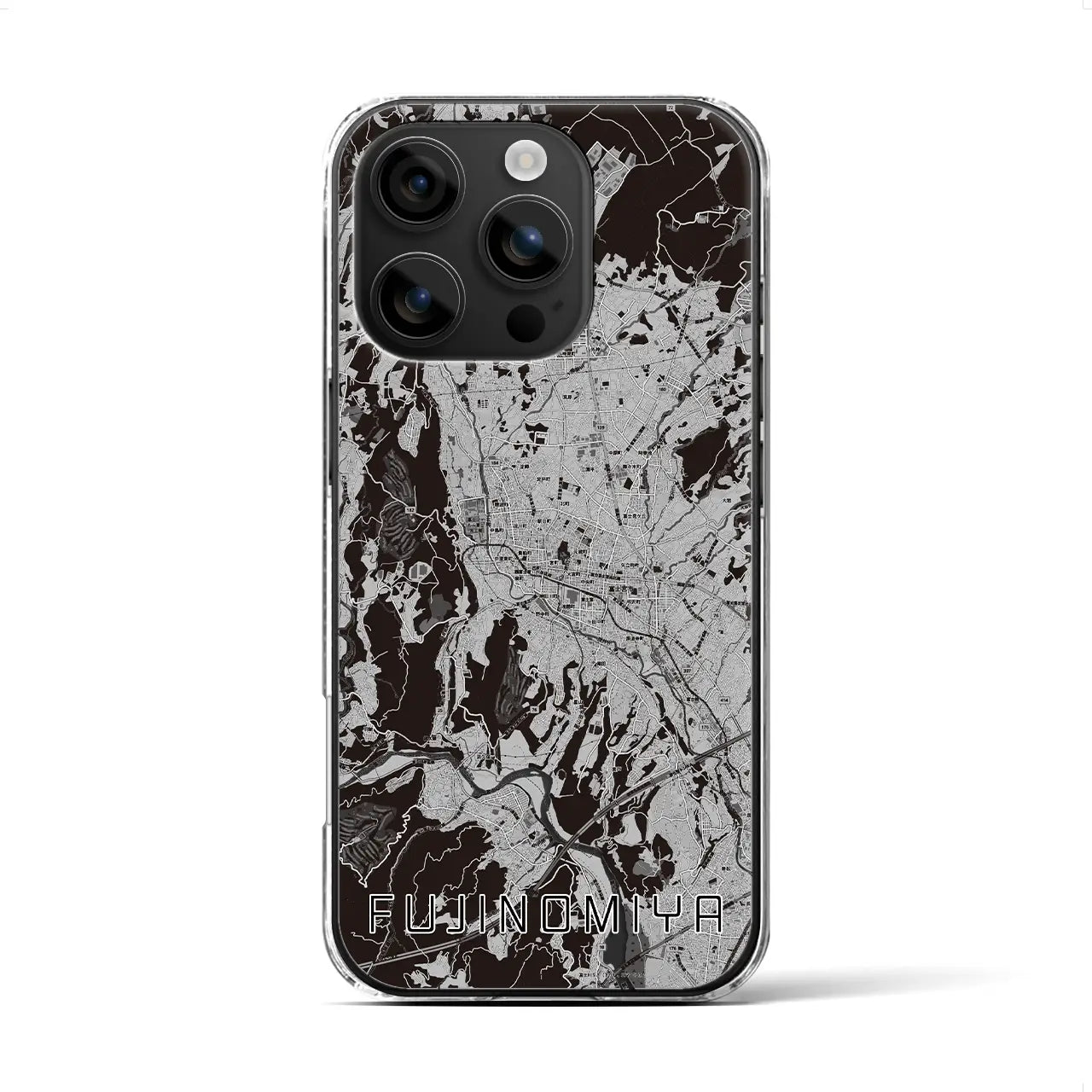 【富士宮(静岡県)】地図柄iPhoneケース(クリアタイプ)