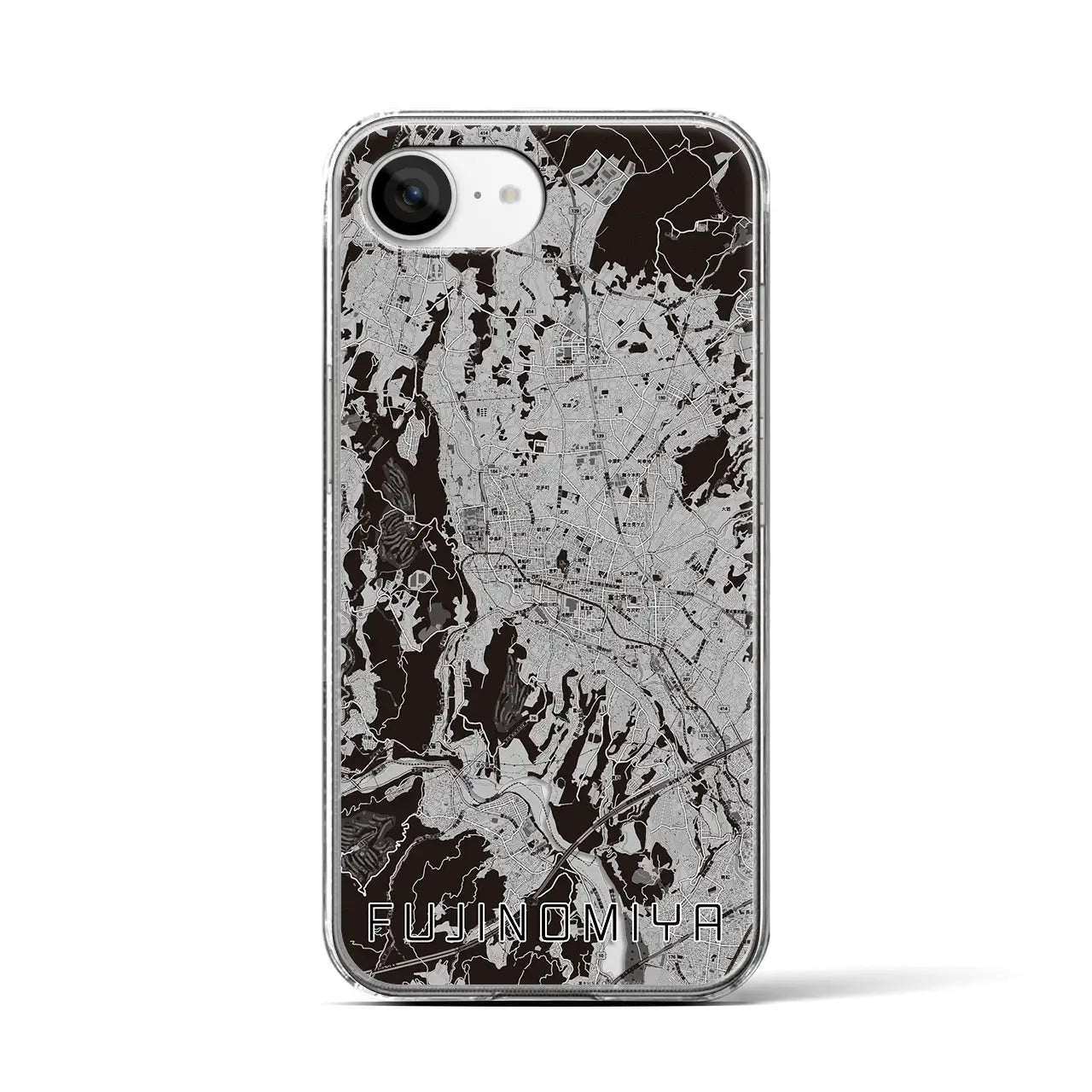 【富士宮(静岡県)】地図柄iPhoneケース(クリアタイプ)