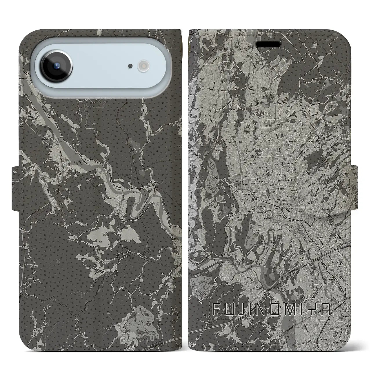 【富士宮(静岡県)】地図柄iPhoneケース(手帳タイプ)