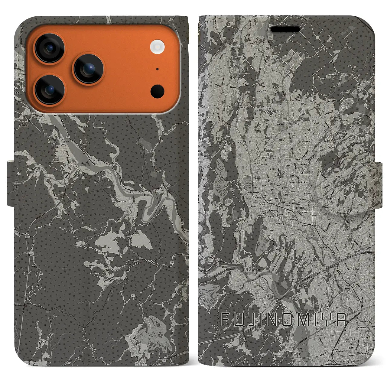 【富士宮(静岡県)】地図柄iPhoneケース(手帳タイプ)