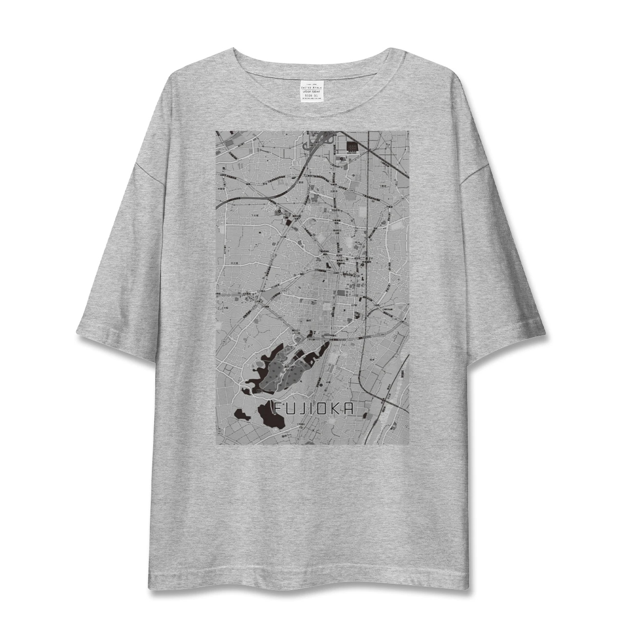 【藤岡2(群馬県)】地図柄ビッグシルエットTシャツ
