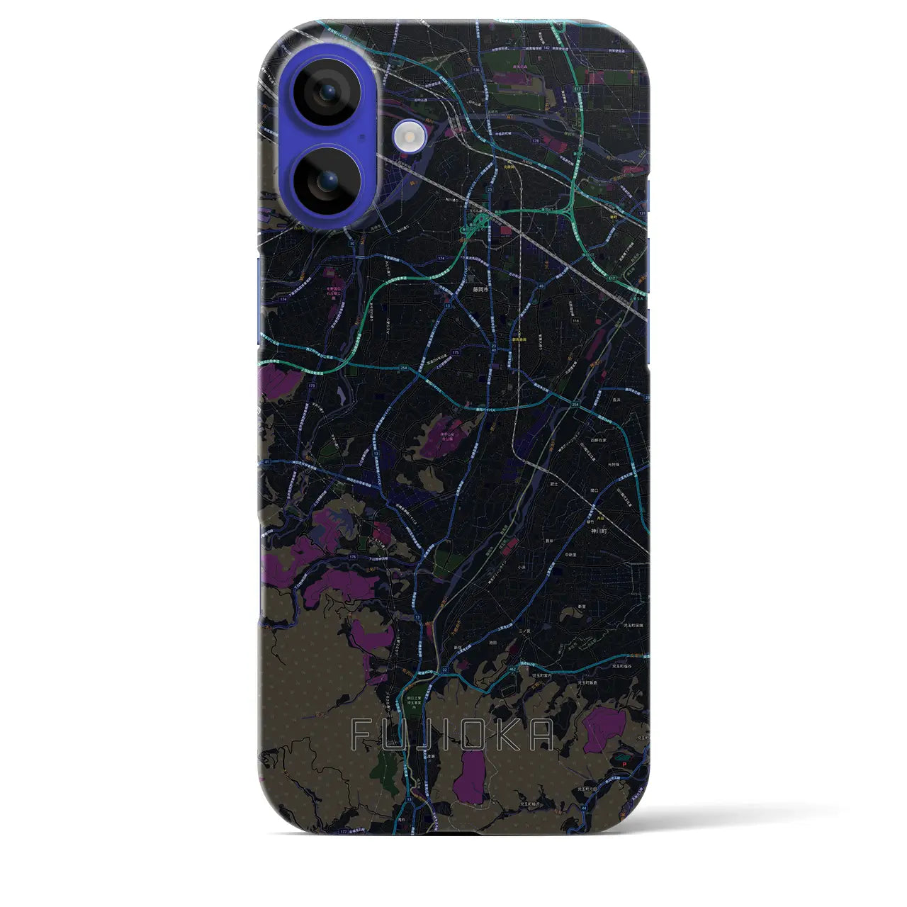 【藤岡(群馬県)】地図柄iPhoneケース(バックカバータイプ)