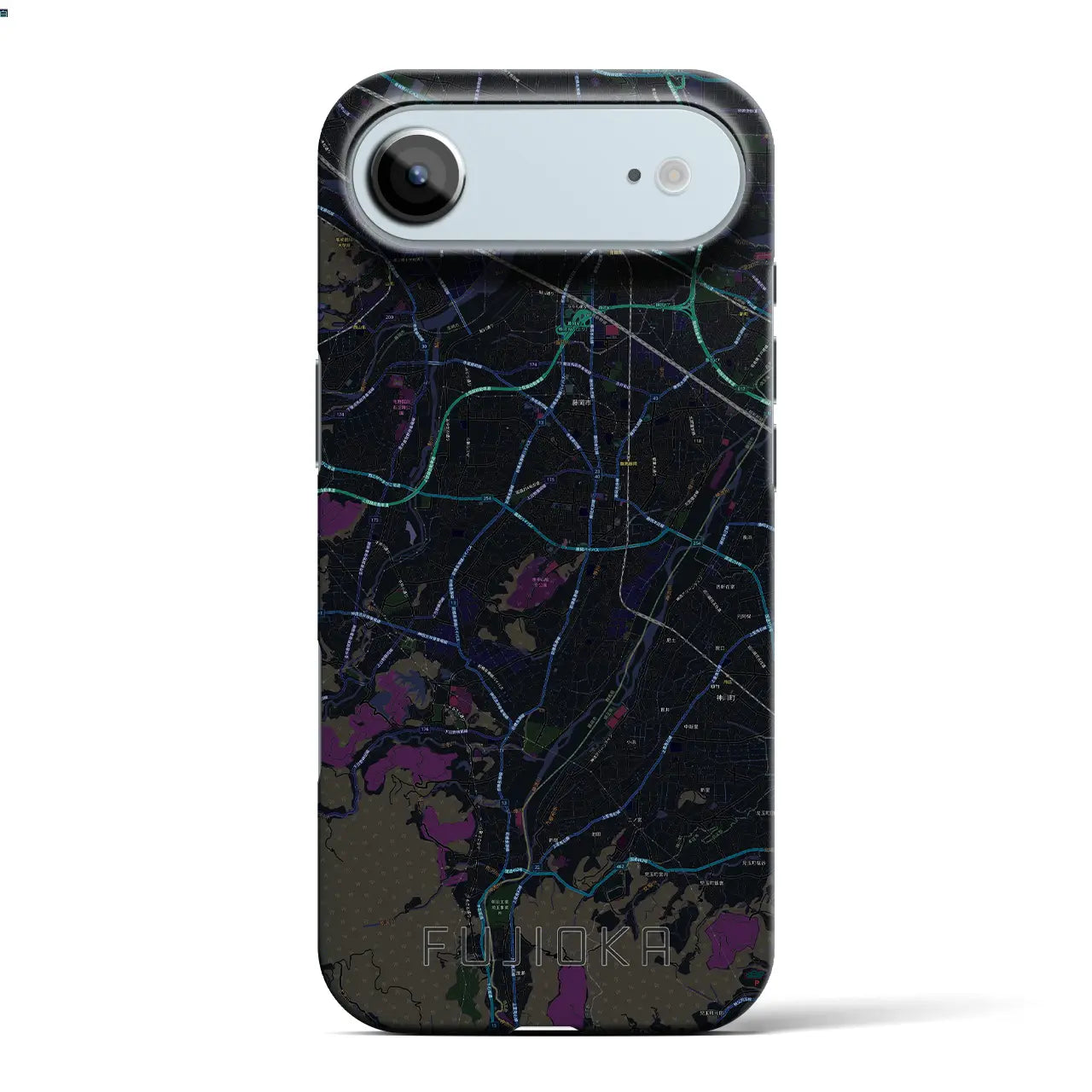 【藤岡(群馬県)】地図柄iPhoneケース(バックカバータイプ)