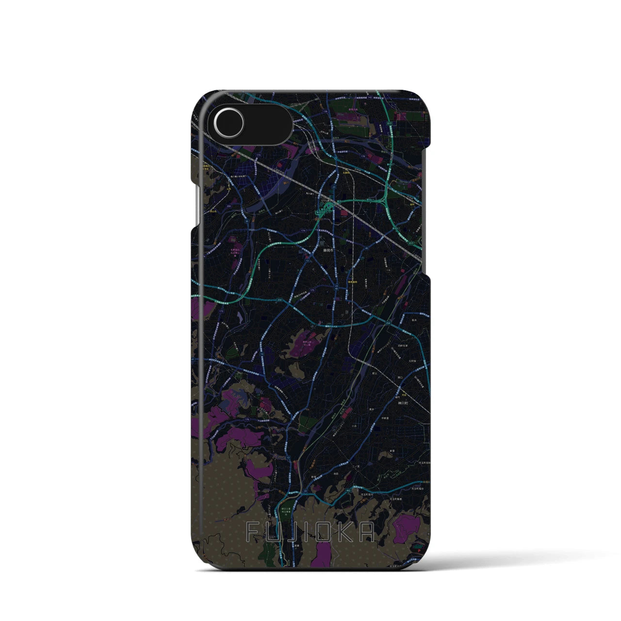 【藤岡(群馬県)】地図柄iPhoneケース(バックカバータイプ)