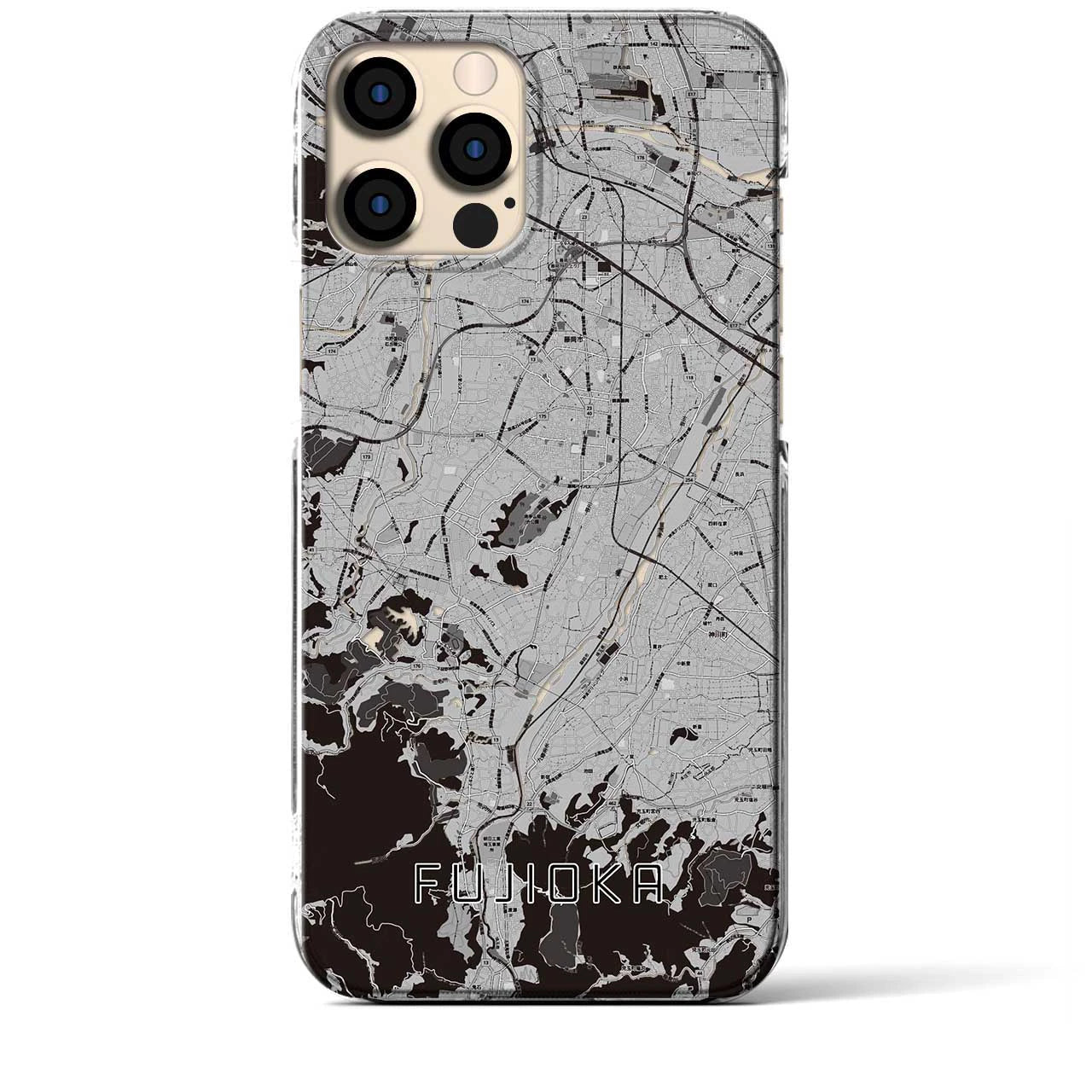 【藤岡(群馬県)】地図柄iPhoneケース(クリアタイプ)