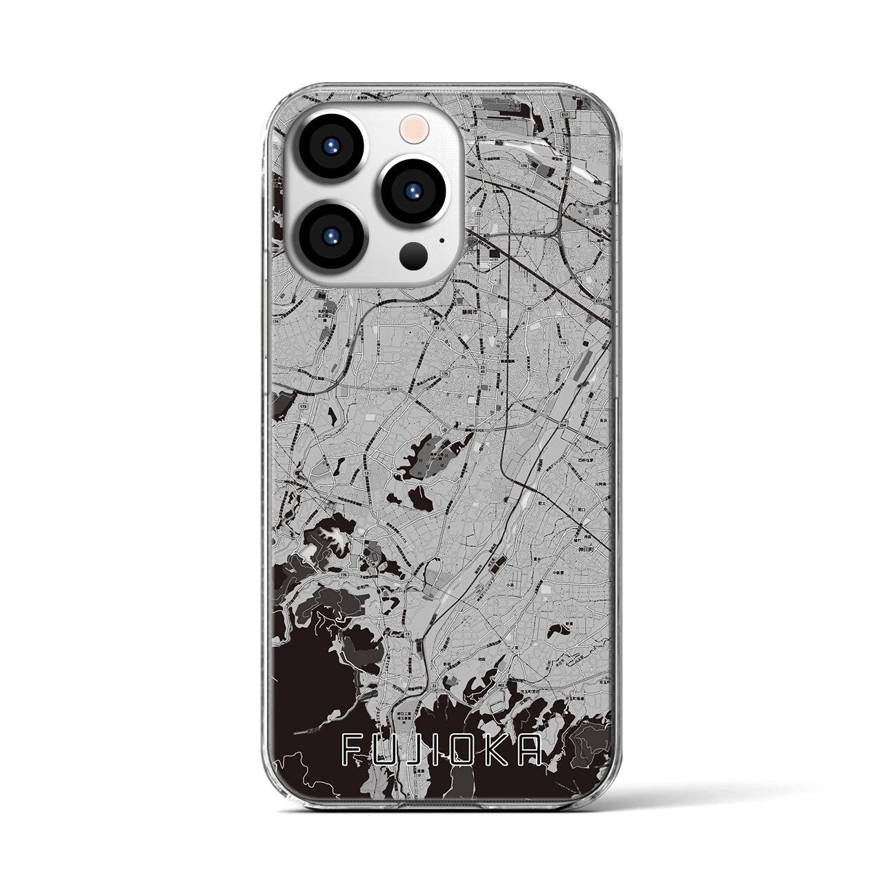 【藤岡(群馬県)】地図柄iPhoneケース(クリアタイプ)