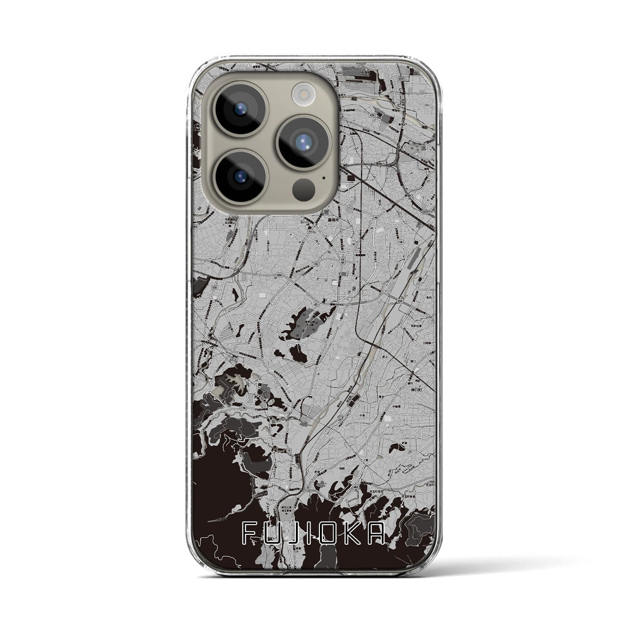 【藤岡(群馬県)】地図柄iPhoneケース(クリアタイプ)