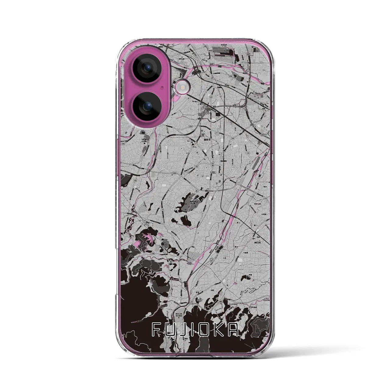 【藤岡(群馬県)】地図柄iPhoneケース(クリアタイプ)