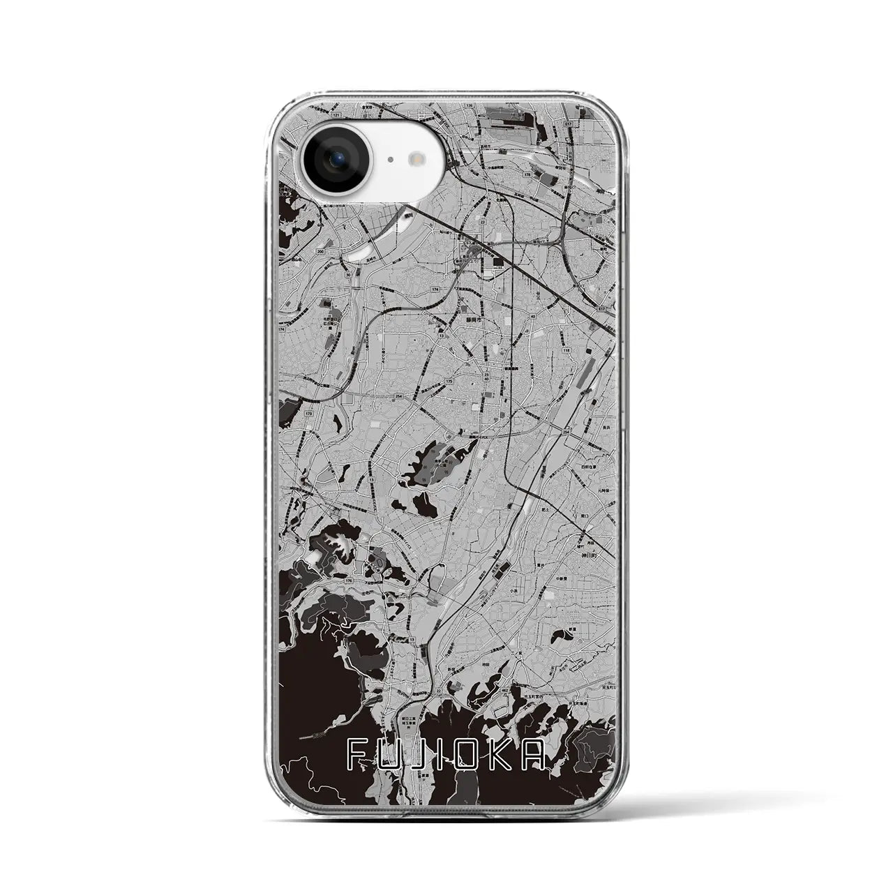 【藤岡(群馬県)】地図柄iPhoneケース(クリアタイプ)
