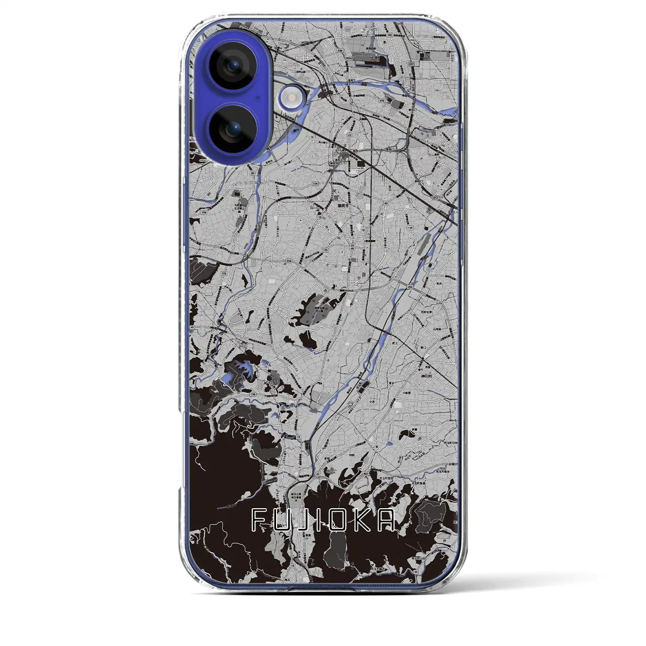 【藤岡(群馬県)】地図柄iPhoneケース(クリアタイプ)