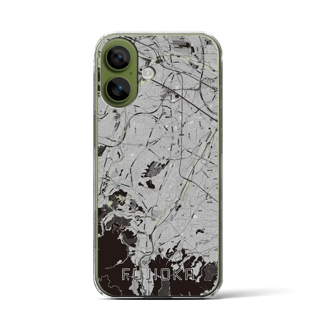 【藤岡(群馬県)】地図柄iPhoneケース(クリアタイプ)