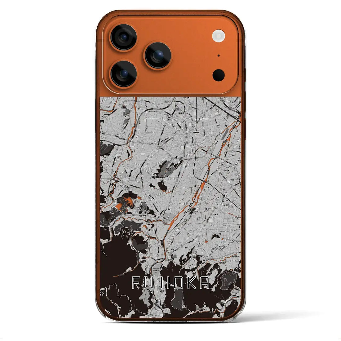 【藤岡(群馬県)】地図柄iPhoneケース(クリアタイプ)