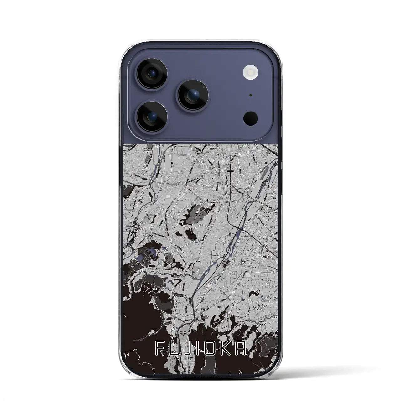 【藤岡(群馬県)】地図柄iPhoneケース(クリアタイプ)