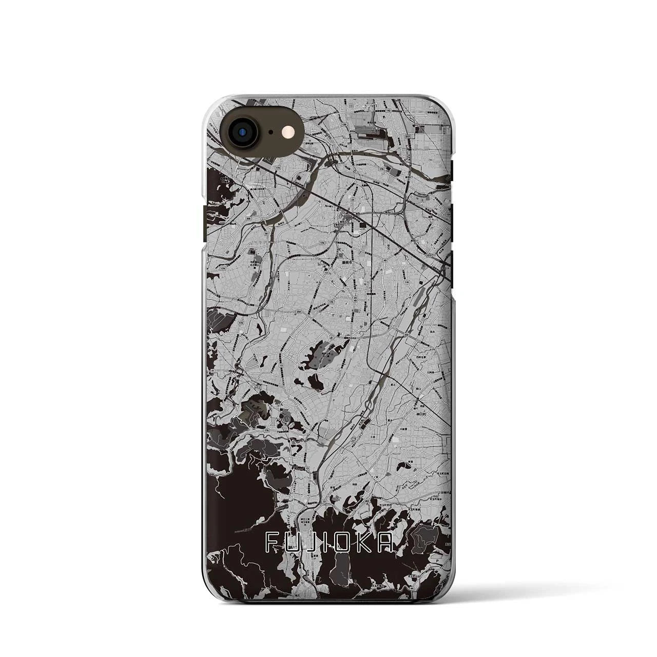 【藤岡(群馬県)】地図柄iPhoneケース(クリアタイプ)