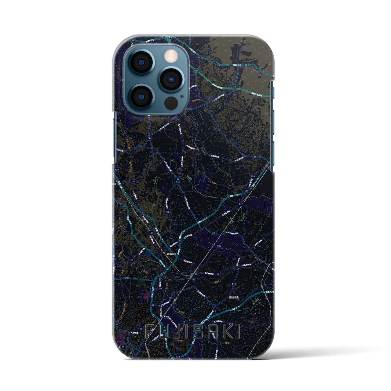 【藤崎(青森県)】地図柄iPhoneケース(バックカバータイプ)