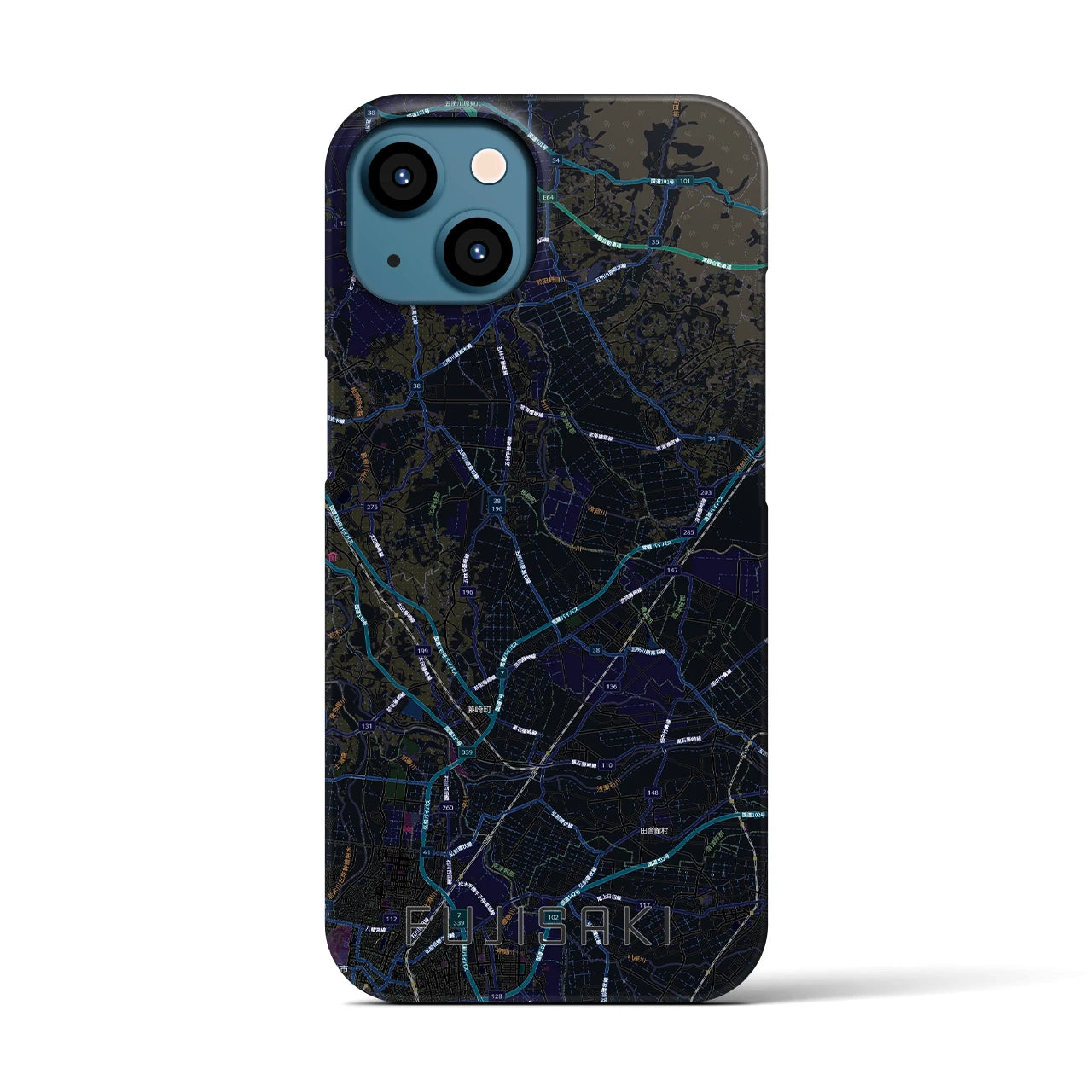 【藤崎(青森県)】地図柄iPhoneケース(バックカバータイプ)