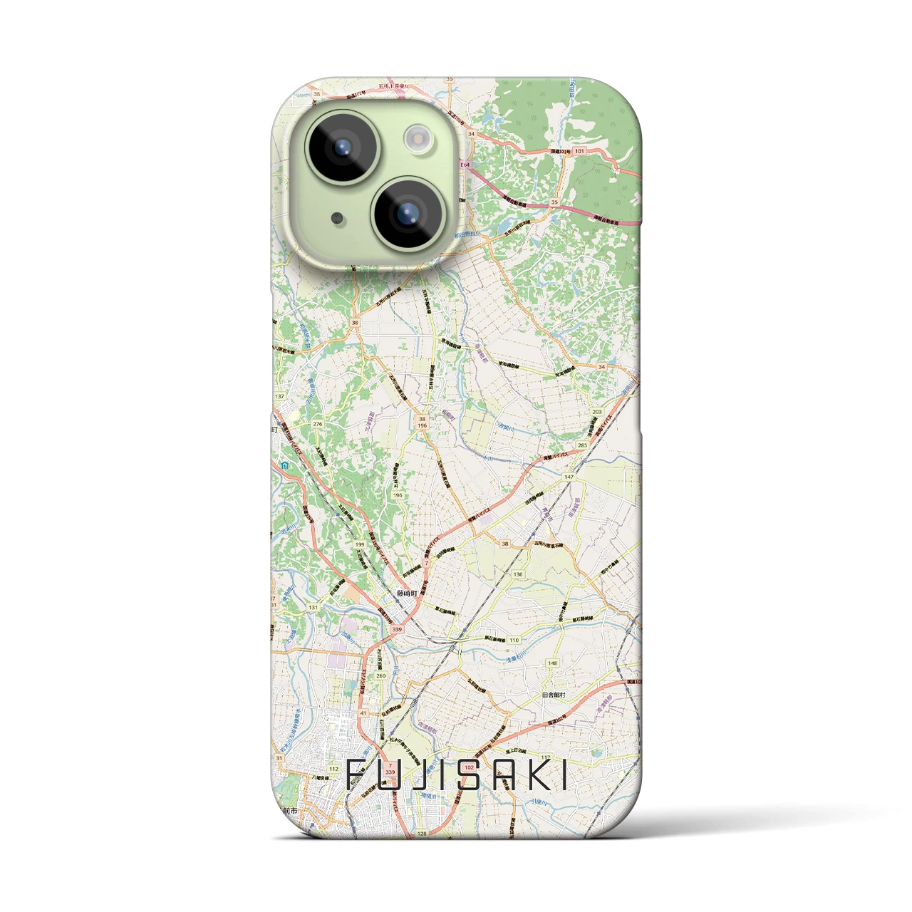 【藤崎(青森県)】地図柄iPhoneケース(バックカバータイプ)