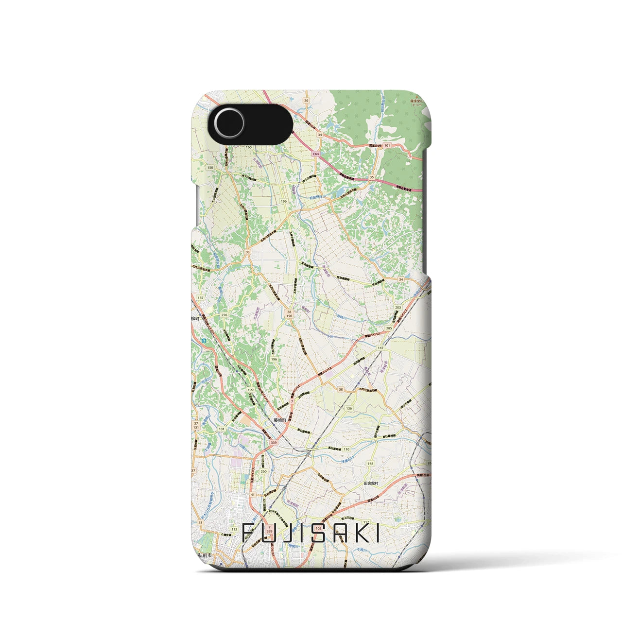 【藤崎(青森県)】地図柄iPhoneケース(バックカバータイプ)