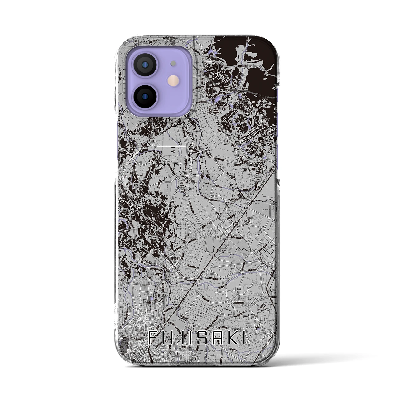 【藤崎(青森県)】地図柄iPhoneケース(クリアタイプ)