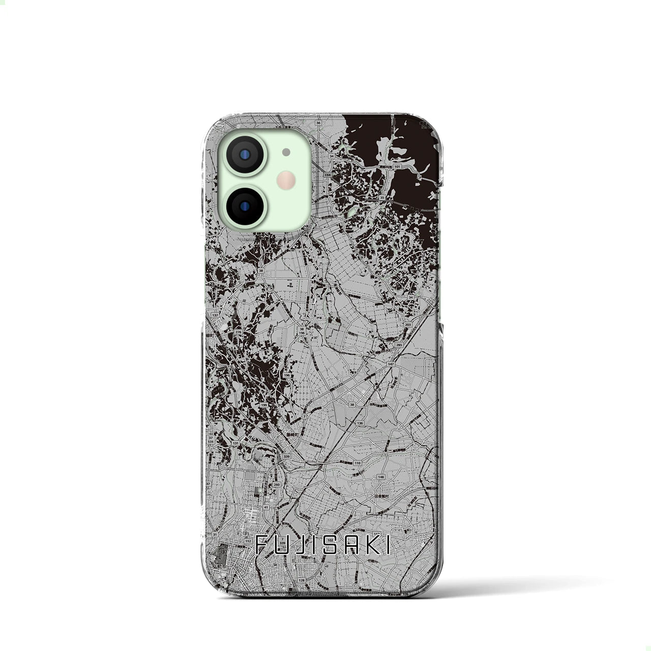 【藤崎(青森県)】地図柄iPhoneケース(クリアタイプ)