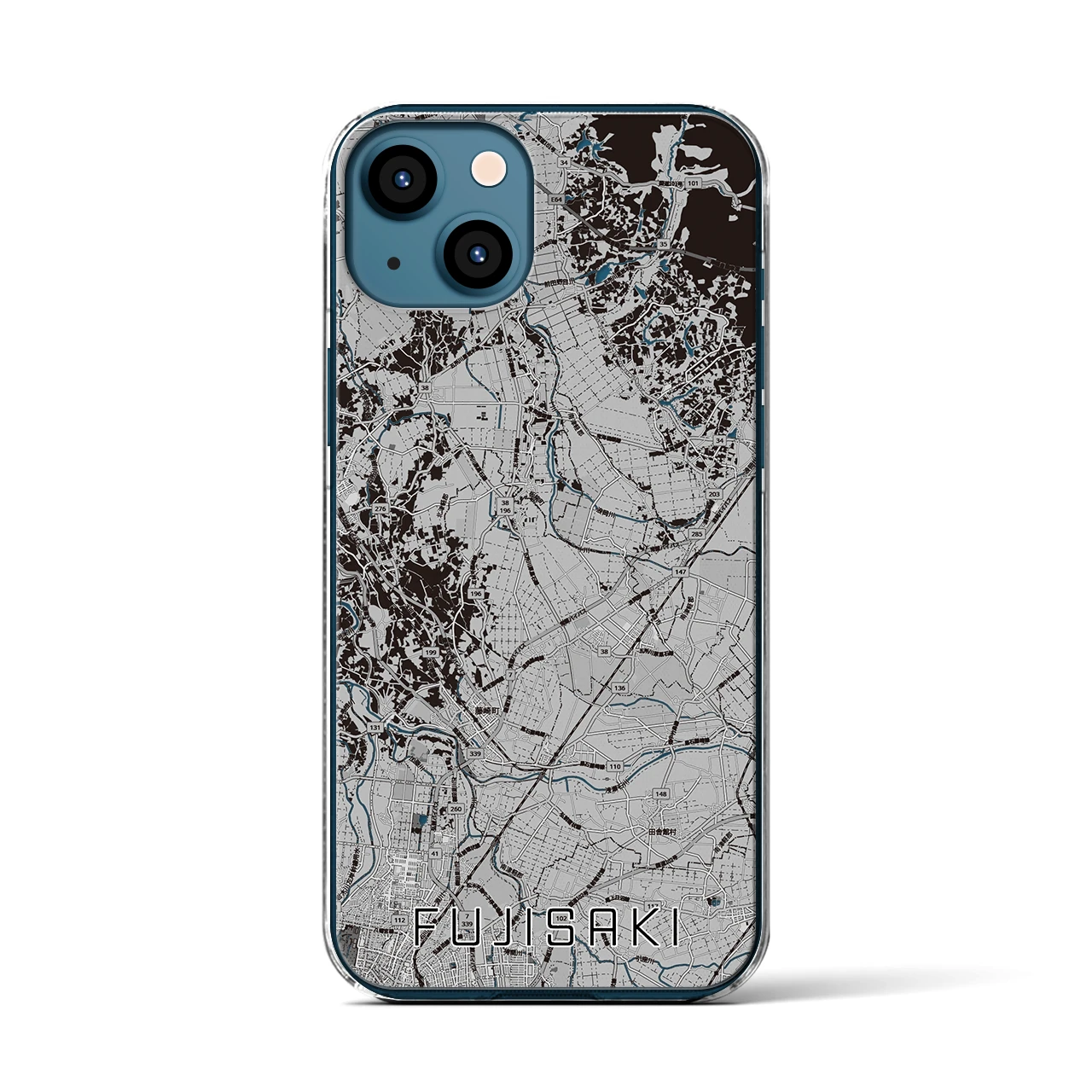 【藤崎(青森県)】地図柄iPhoneケース(クリアタイプ)