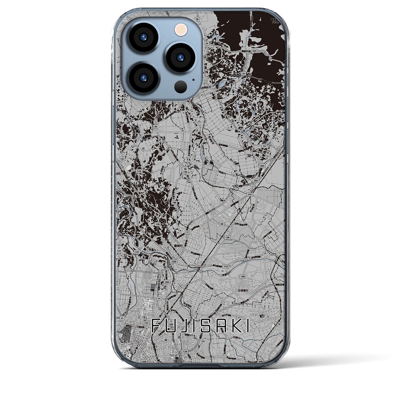 【藤崎(青森県)】地図柄iPhoneケース(クリアタイプ)