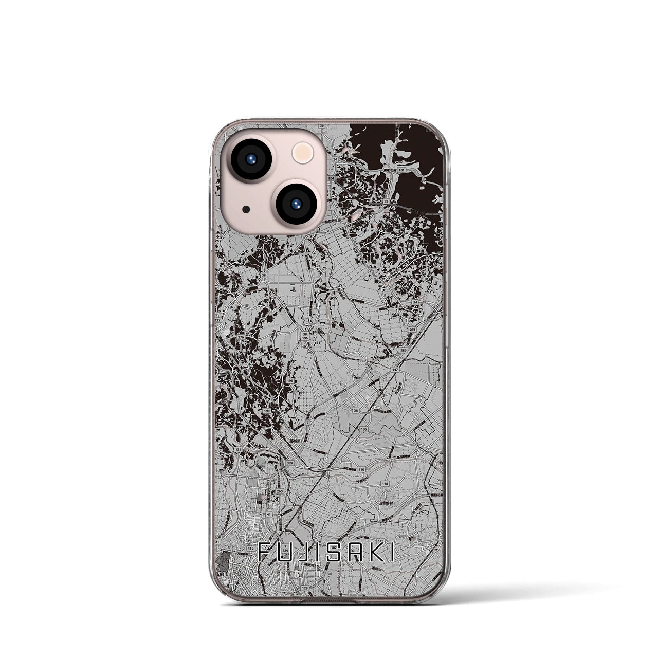 【藤崎(青森県)】地図柄iPhoneケース(クリアタイプ)