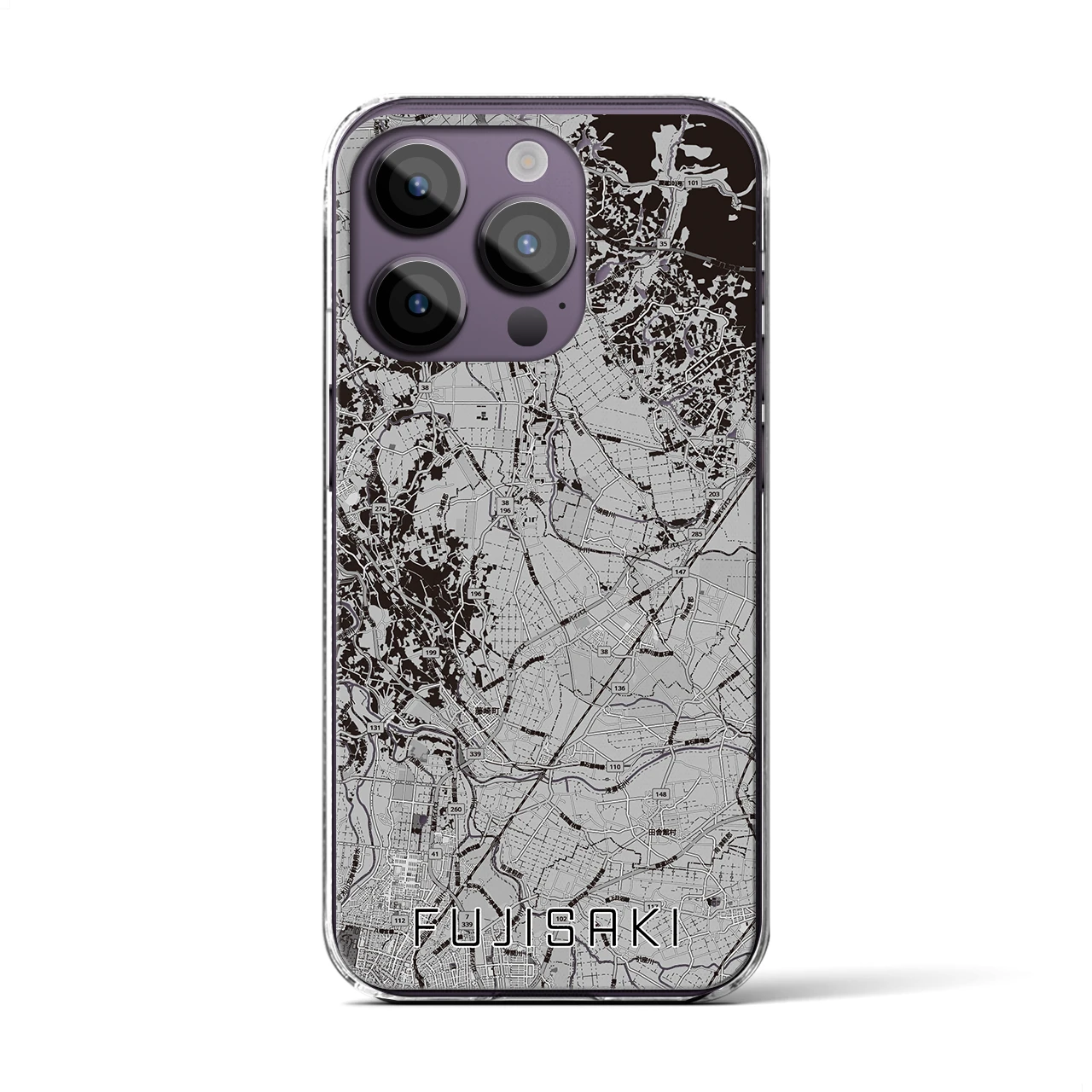 【藤崎(青森県)】地図柄iPhoneケース(クリアタイプ)