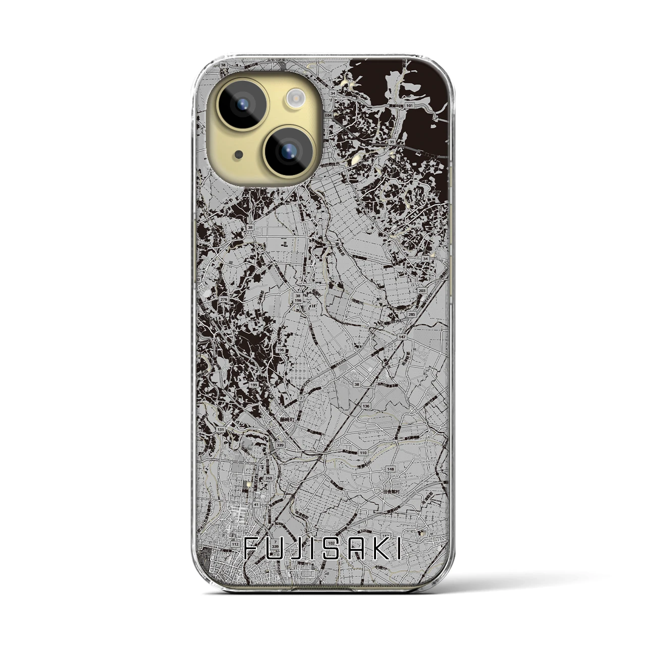 【藤崎(青森県)】地図柄iPhoneケース(クリアタイプ)