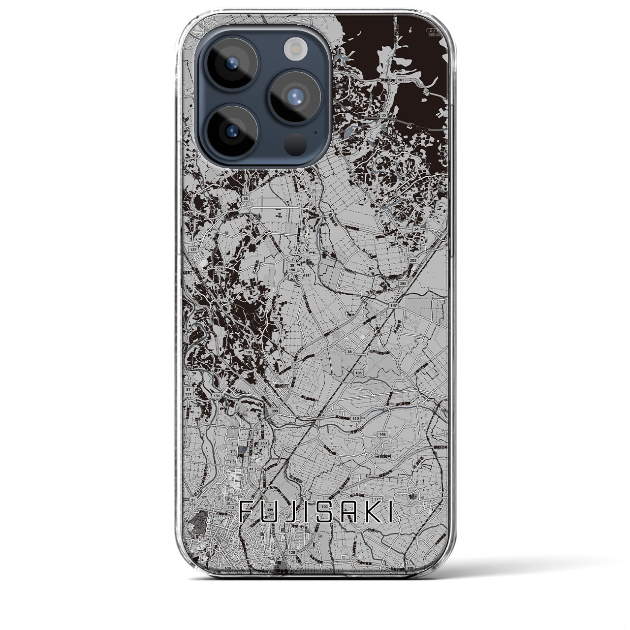 【藤崎(青森県)】地図柄iPhoneケース(クリアタイプ)