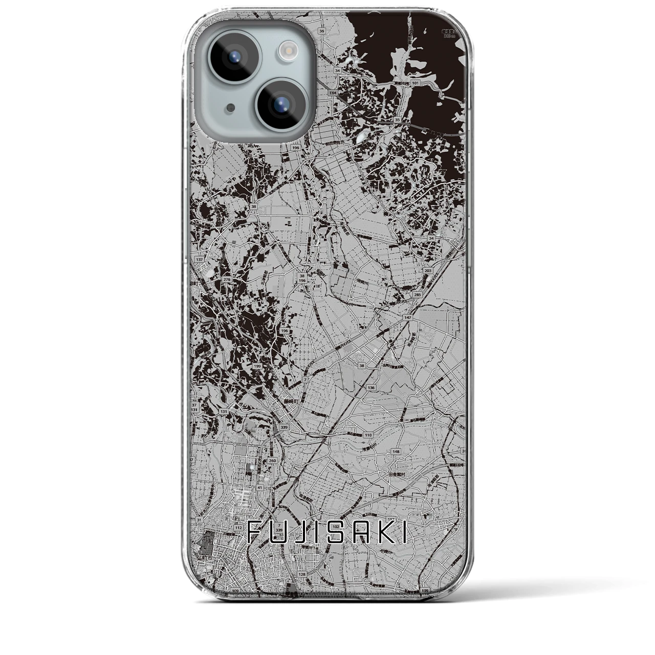 【藤崎(青森県)】地図柄iPhoneケース(クリアタイプ)