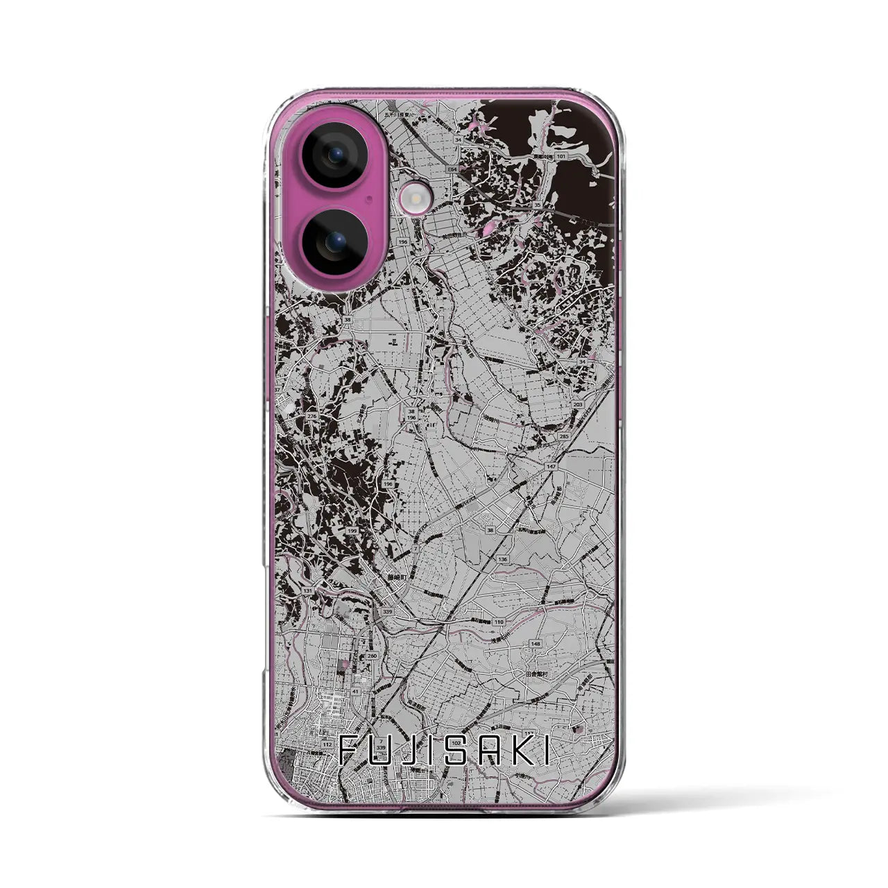 【藤崎(青森県)】地図柄iPhoneケース(クリアタイプ)